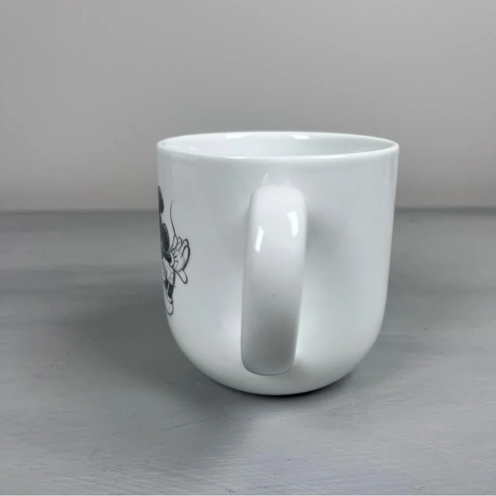 WILLIAMS-SONOMA Vintage Style DISNEY MICKEY & MINNIE MOUSE White Mug Wedding